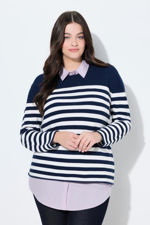 Immagine prodotto Ulla Popken Inserto a blusa dal taglio svasato con bordo arrotondato (60)