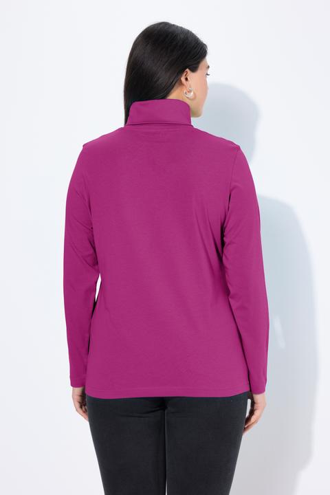 Image du produit Ulla Popken T-shirt coupe Slim Fit, manches longues et col roulé (58)