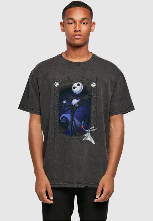 Produktbild Absolute Cult The Nightmare Before Christmas - Pumpkin King Acid Washed Oversized Tee - 114683 (L)