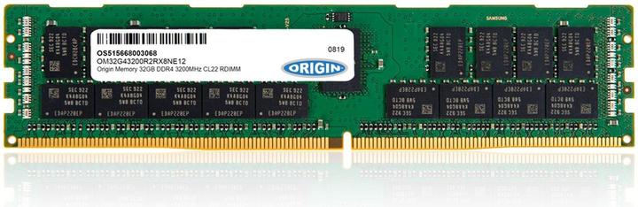 Origin Storage 32GB DDR4 3200MHz RDIMM 2Rx4 ECC 1.2V, 32 GB, 1 x 32 GB, DDR4, 3200 MHz, 288-pin DIMM (1 x 32GB, 3200 MHz, DDR4-RAM, DIMM)
