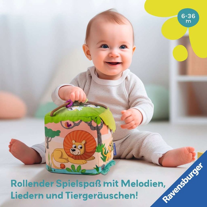 Actual product image Ravensburger Motor skills music game cube: Wild animals