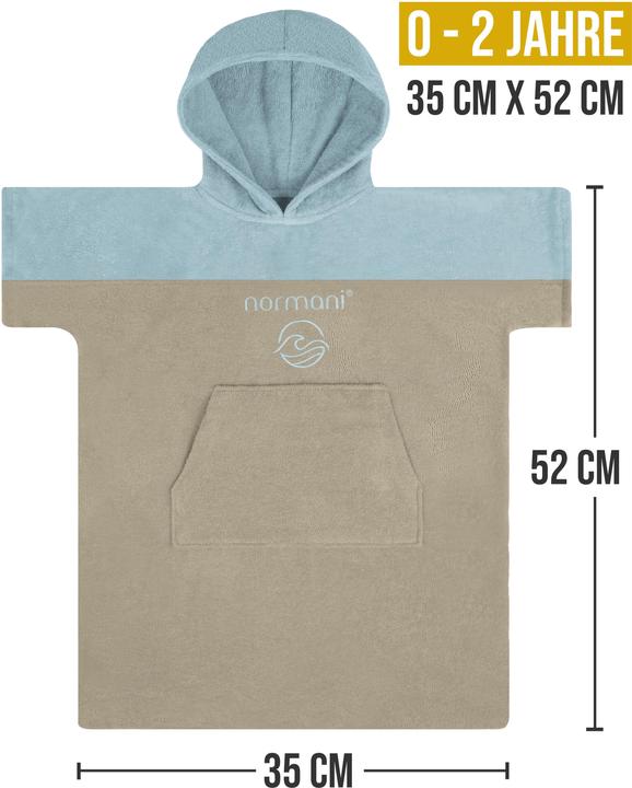 Actual product image Normani Baby bath poncho Puwai - 9259
