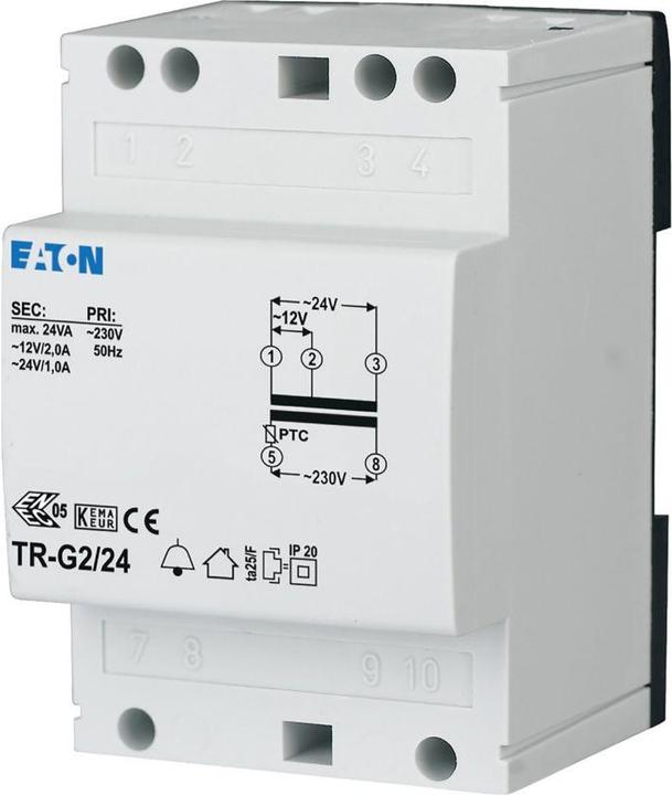 Eaton Electric GmbH Transformateur de sonnerie 230V 12-24V 2-1A TR-G2