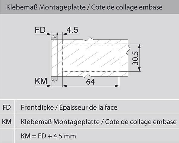 Produktbild Blum Topf- und Montageplatte für CRISTALLO