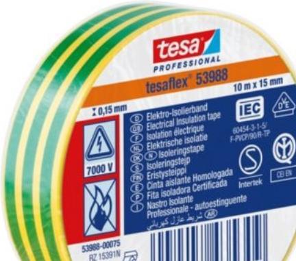 Produktbild tesa Isolierband tesaflex 53988 IEC 15 mm 10 m (15 mm)
