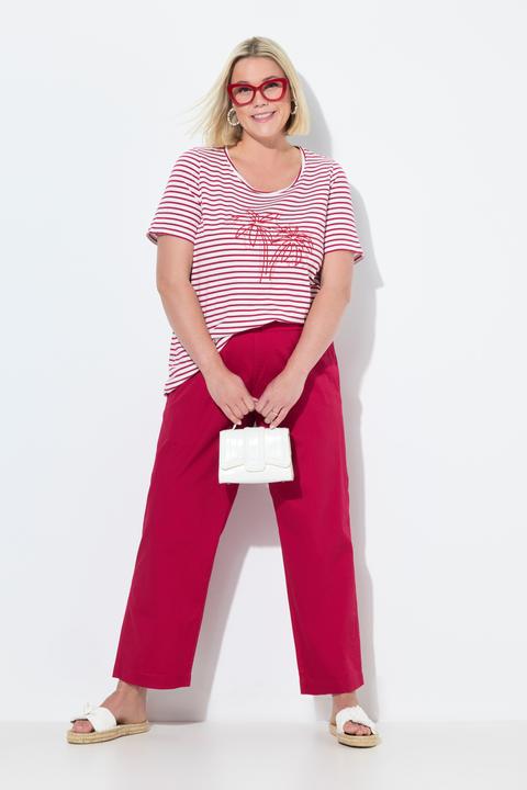 Produktbild Ulla Popken 7/8-Chinohose Ruby, Elastikbund, weites, gerades Bein (62)