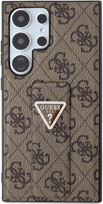 Produktbild Guess GUHCLPGS4TDW S928 brązowy/brown hardcase Grip Stand 4G Triangle Strass (Samsung Galaxy S24 Ultra)