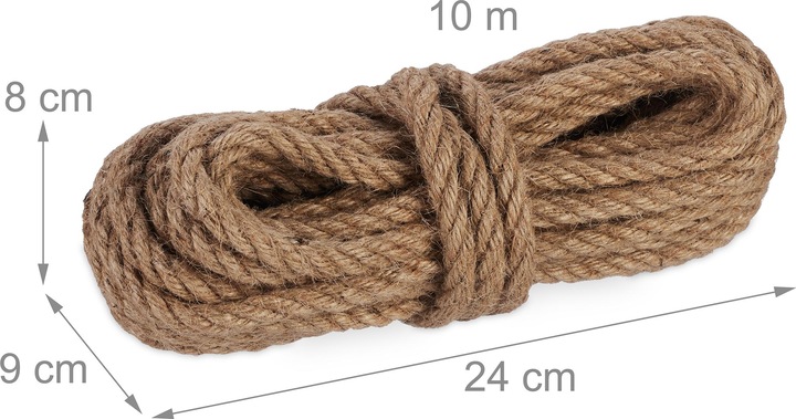 Actual product image Relaxdays 2x natural rope (10 m)