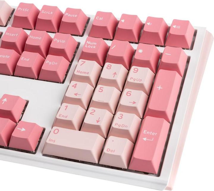 Actual product image Ducky One 3 Gossamer Pink Gaming Keyboard - MX-Ergo-Clear (US) (US, Cable)