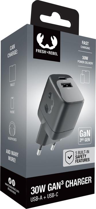 Produktbild Fresh'N Rebel Fresh 'n Rebel Wall Charger Grey 30W (30 W)