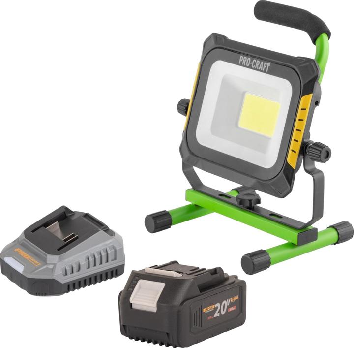 Produktbild Procraft LP20 Akku LED Strahler 20 V IP 20 + 1x Akku 4,0 Ah + Ladegerät