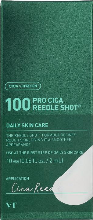 Actual product image VT Cosmetics 100 Pro Cica Reedle Shot 2ml X 10 Pieces (20 ml)