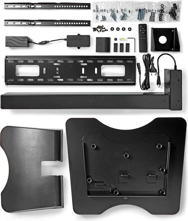 Actual product image Nedis Motorised TV stand / 37-75 / Maximum supported screen weight: 50 kg / Stand / H (75", 50 kg)