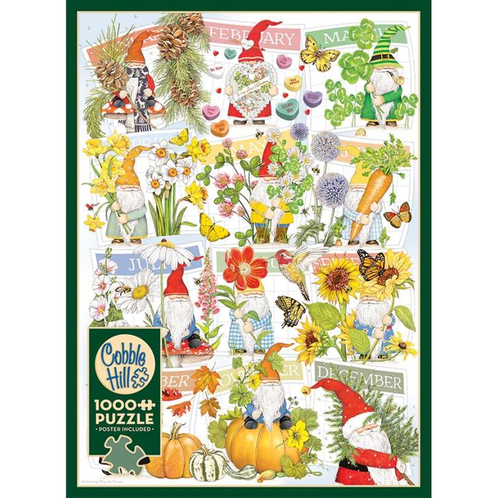Actual product image Cobble Hill Puzzle 1000 pieces A Happy Gnome Life (1000 pieces)