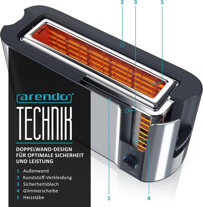 Produktbild Arendo Langschlitz Toaster