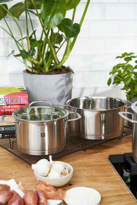 Actual product image Zwilling TrueFlow cookware set | 4pcs. (Pan set + pot set, Stainless steel, 20 x 37 cm)