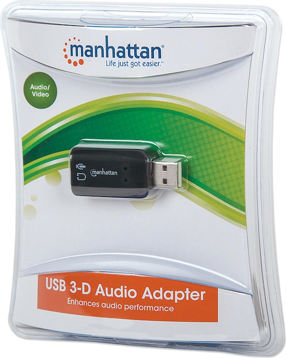Image du produit Manhattan Adaptateur audio 3D USB à haut débit (USB 2.0)