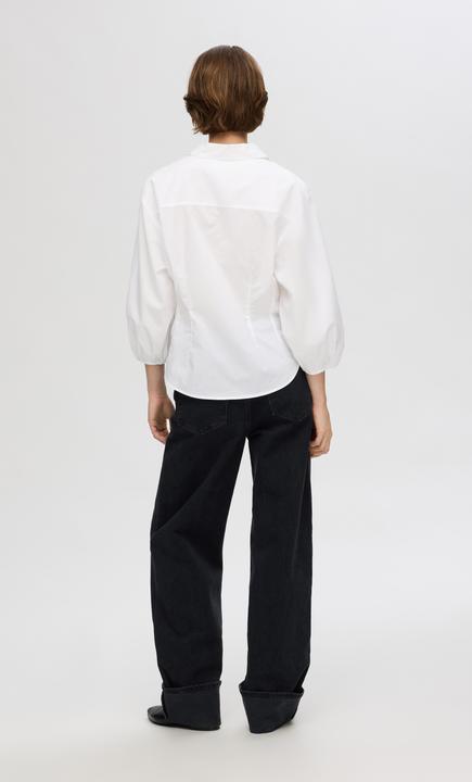 Actual product image Selected Cotton shirt with 3/4 sleeves (40)