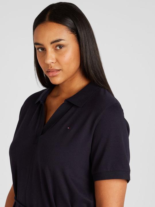 Produktbild Tommy Hilfiger Damen Polo mit Stretch, Knopenlose Knopfleiste, Selbstbindendem Gürtel und Seitenschlitzen (56)