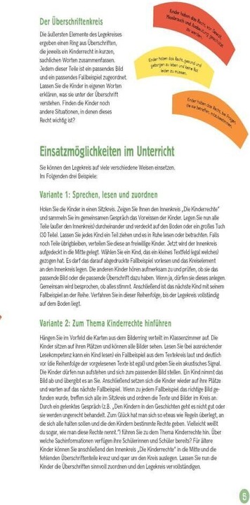 Valori nutrizionali e ingredienti Die Kinderrechte. Ein Legekreis für die Grundschule in 10 Bildern (Tedesco, Melanie Fenzl, 2024)