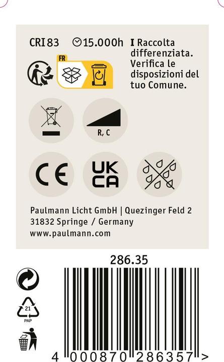 Actual product image Paulmann Drop (E27, 5 W, 470 lm, 1 x, F)