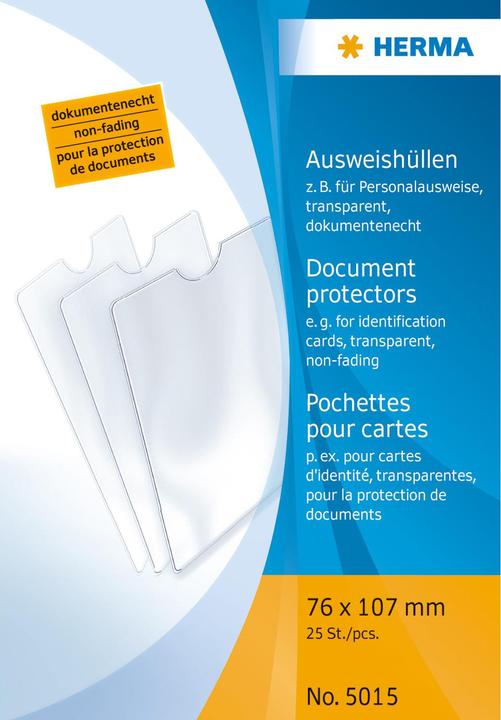 Produktbild HERMA Ausweishülle PP 76x107mm (7.6 x 10.7 cm, 25 x)