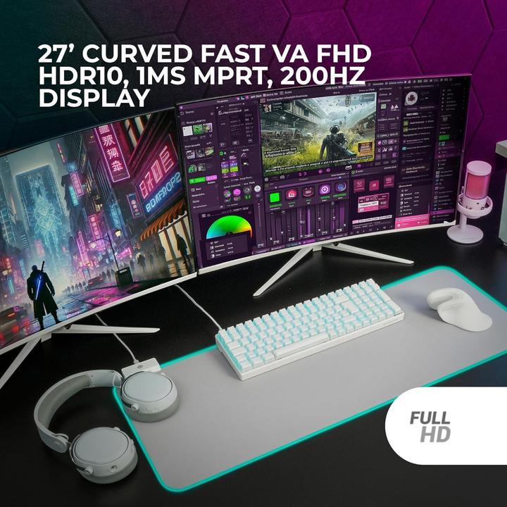 Actual product image Mars Gaming MV-27CW (1920 x 1080 pixels, 27")