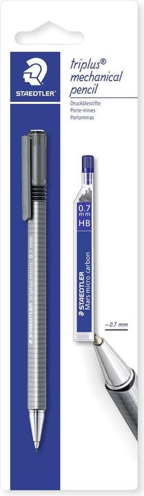 Immagine prodotto Staedtler triplus micro 774 matita meccanica triangolare in blister, 0,7 mm e 1 contenitore di mina (0.70 mm, B, 1 x)