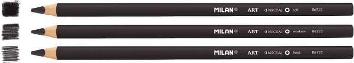 Kohlestift Art 3 Stk. MAILAND (4 mm, Dur, Moyen, Souple, 3x)