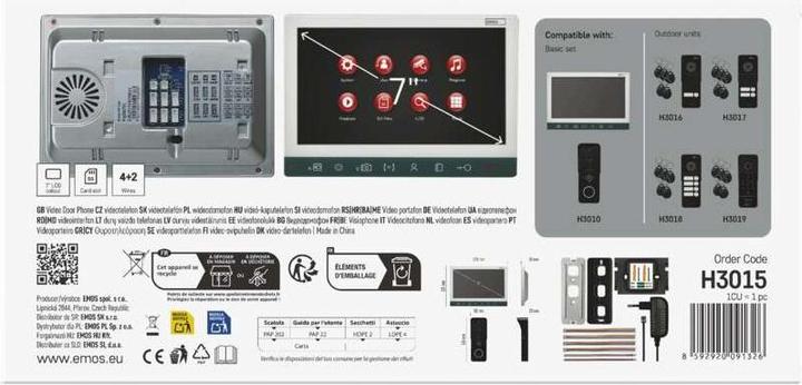 Image du produit Emos Moniteur pour portier vidéo EM-10AHD 7" LCD