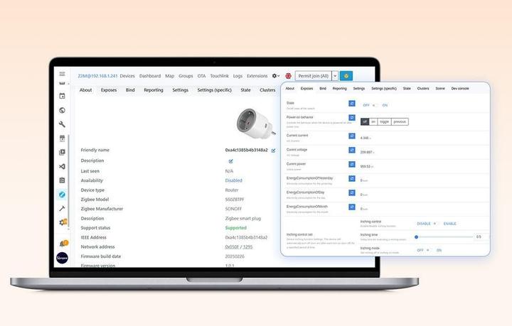 Produktbild Sonoff S60TPF ZigBee smart outlet