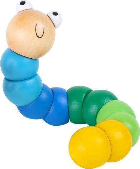 Actual product image small foot Wooden caterpillar (random model)