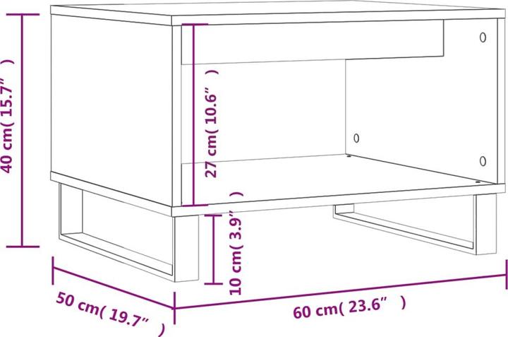 Image du produit vidaXL Couchtisch (60 x 50 x 40 cm)