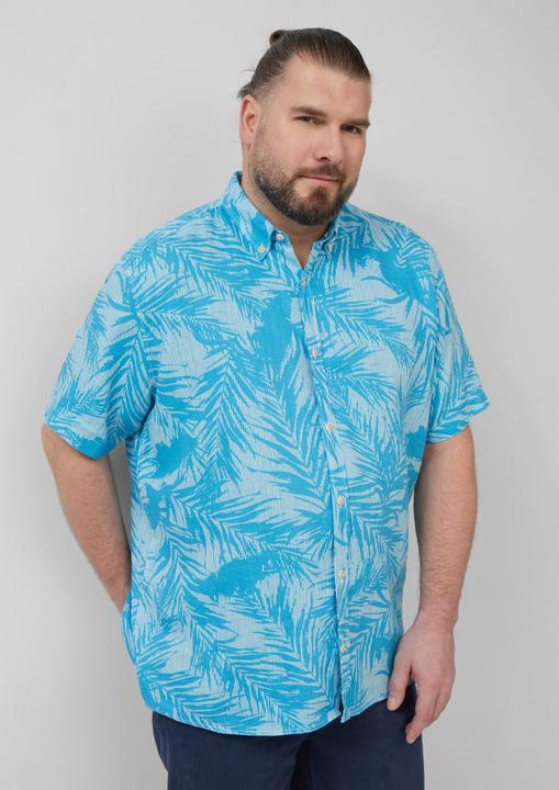 Produktbild S.Oliver Hemd Regular Fit: Gemustertes Kurzarmhemd aus Leinen (XXL)