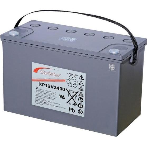 Exide, Versorgungsbatterie, Sprinter XP12V3400 Blei Akku mit M6 Schraubanschluss 12V, 105000mAh (12 V, 105 Ah)