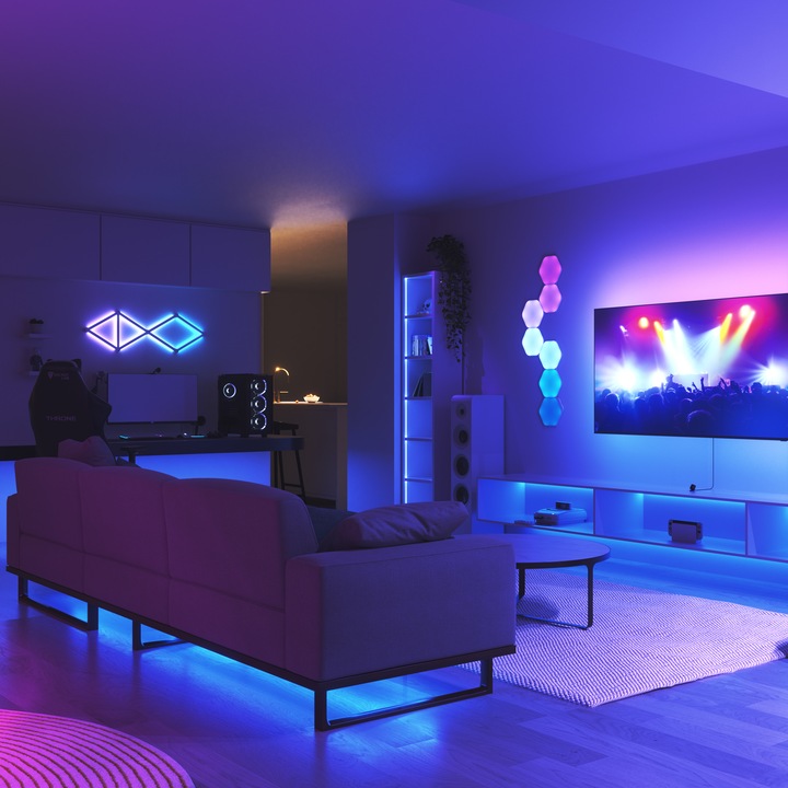 Immagine prodotto Nanoleaf Kit telecamera a specchio con schermo 4D (RGBW, 215.90 cm, Interno)