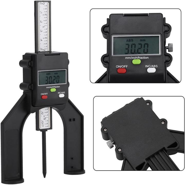 Walfront Profiltiefenmesser mit Ziffernanzeige (8 cm)