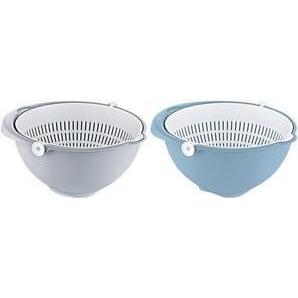 keeeper 2in1 Schüssel-Sieb "stella", klein, nordic-blue Schüssel mit Sieb, zusammen oder einzeln verwendbar, Küchensieb,...