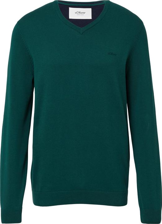 Produktbild S.Oliver Strickpullover Strickpullover mit Logo-Stickerei (L)