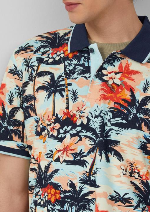 Immagine prodotto S.Oliver Polo-Shirt Poloshirt aus Baumwolle mit All-over-Print (L)