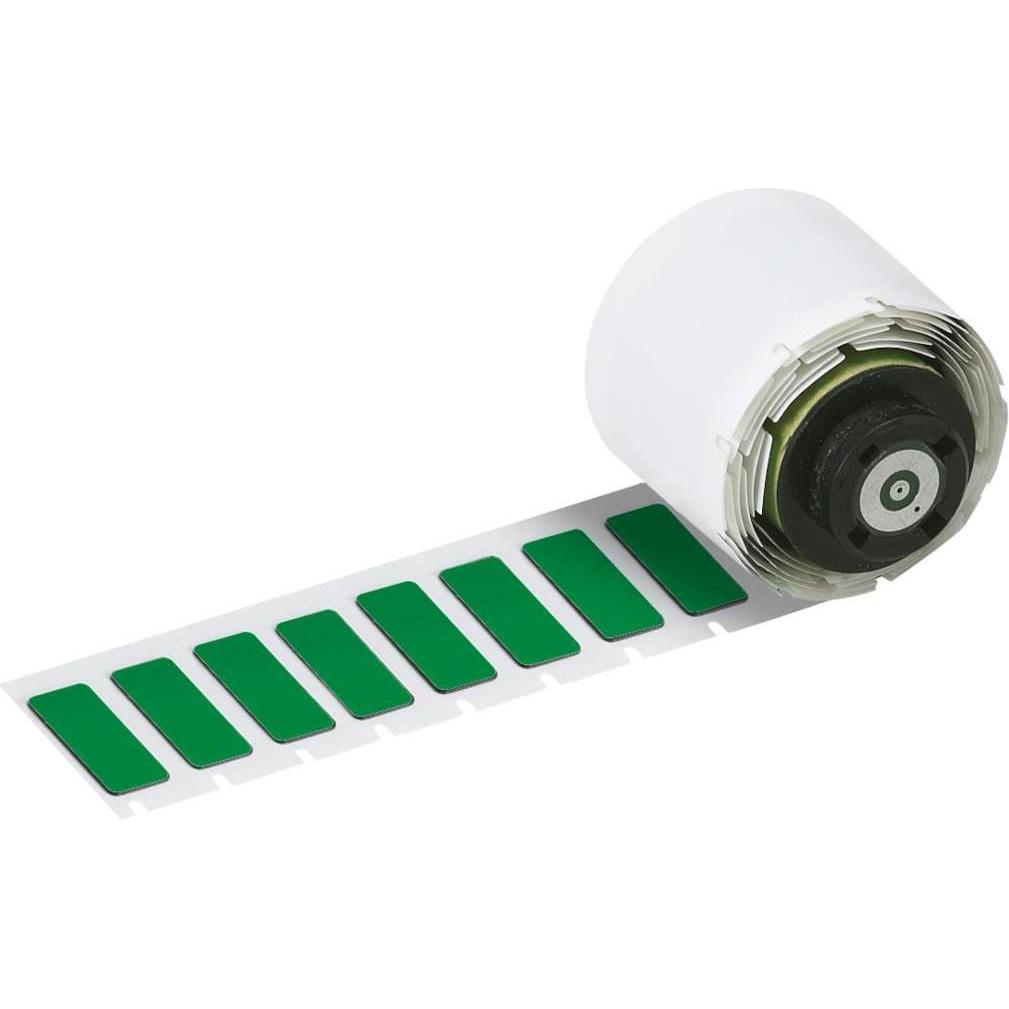 Brady, Etiketten, M6-01-7593-GN, Aufgeschäumter Polyester, Grün, glänzend, 27.00 x 8.00 mm, permanent (250 E.)