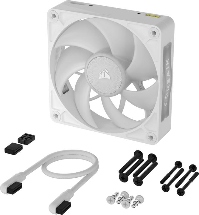 Image du produit Corsair RX MAX RGB Series, iCUE LINK RX120 MAX RGB White, 120mm RGB Fan, Single Fan (120 mm, 1 x)