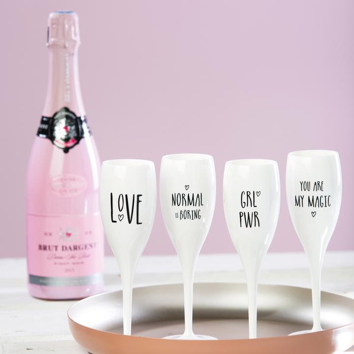 Produktbild Koziol Sektglas Cheers mit Druck Love (10 cl, 1 Gläser, Sektgläser)