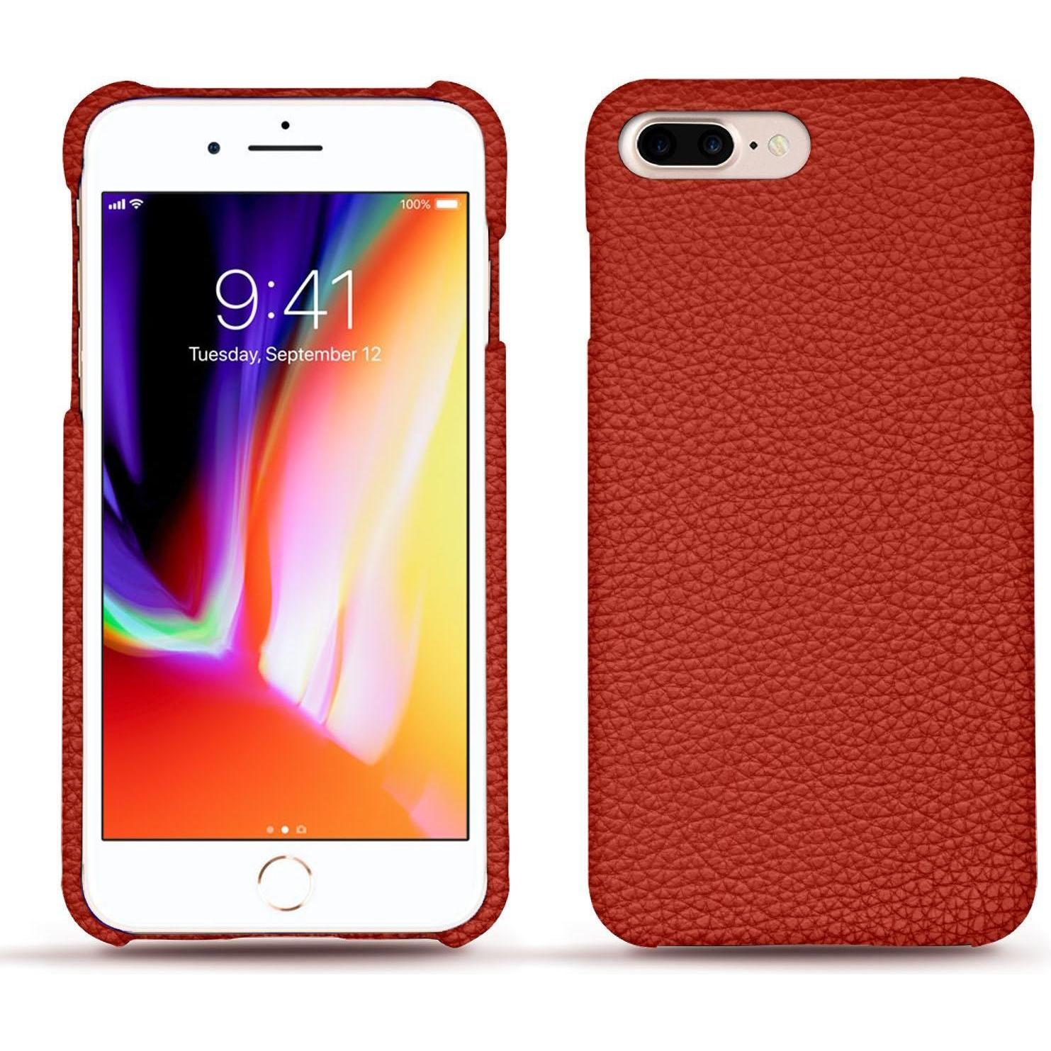 Noreve Lederschutzhülle (Apple iPhone 8 Plus), Smartphone Hülle, Orange