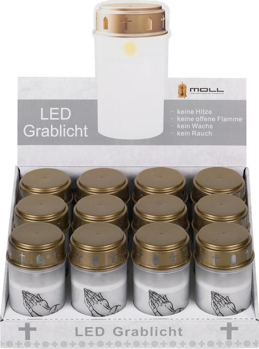Produktbild Metallwarenfabrik Moll LED-Grablicht batteriebetrieben (nicht enthalten) weiss (1 x)