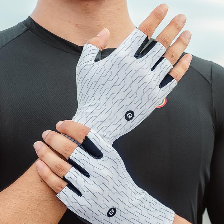 Actual product image Rockbros Road Cycling Gloves Size: L - Black and White (L)