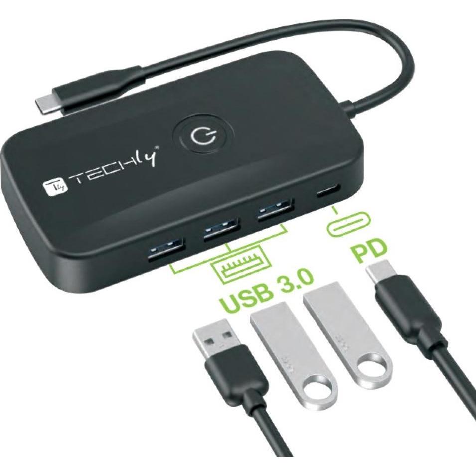 Techly Bezprzewodowy transmiter obrazu USB-C do HDMI 1080p do 30m (30 m) (IDATA USBC-HUB5WL)