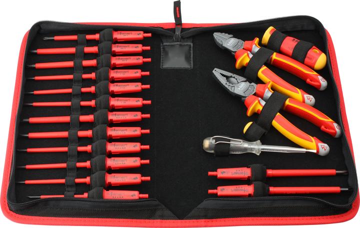 Felo E-smart VDE interchangeable blade set VDE pliers and phase testers in bag 19 pcs. (Port)
