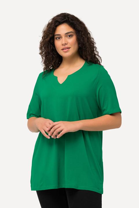 Actual product image Ulla Popken Essential Notch Neck Stretch Tee (60)