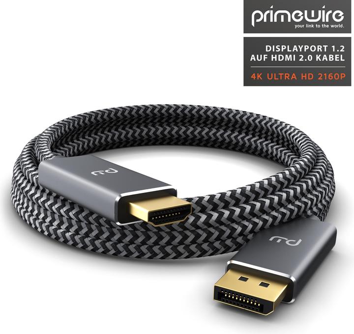 Actual product image Primewire DisplayPort — HDMI (Typ A) (3 m, HDMI, DisplayPort)